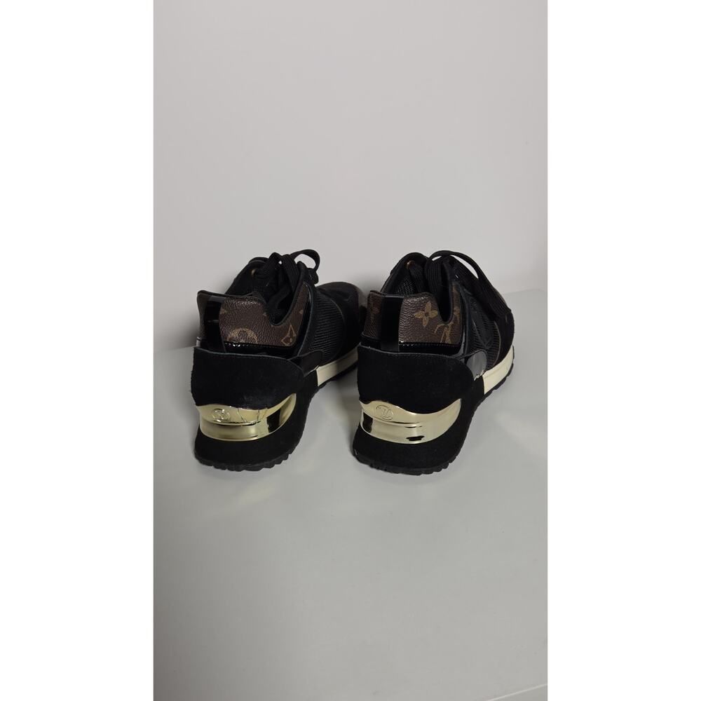 Louis Vuitton Run Away Size 35 BlackBrown Monogram Canvas Mesh Low Top Damaged - Picture 13 of 14